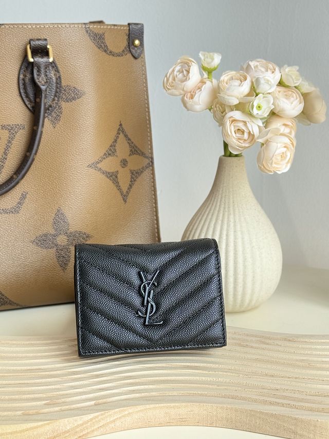 YSL original grained calfskin wallet 530841