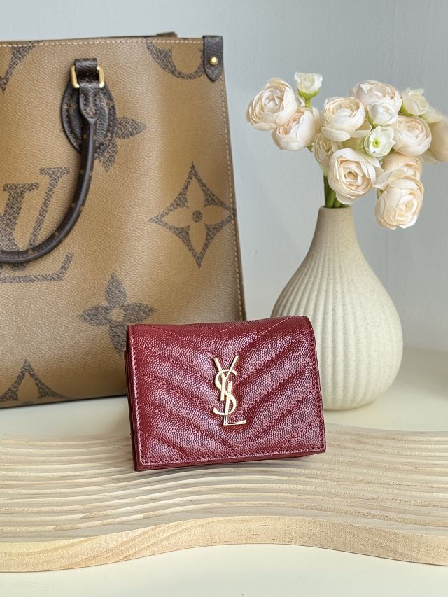 YSL original grained calfskin wallet 530841