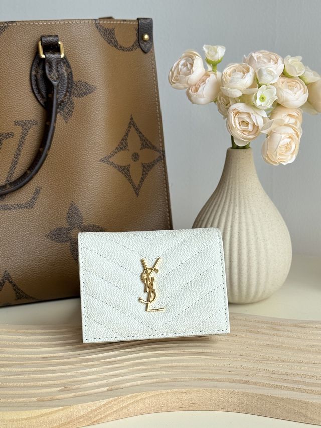 YSL original grained calfskin wallet 530841