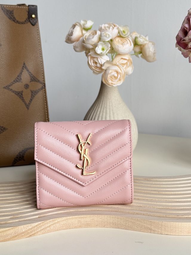 YSL original grained calfskin zippy wallet 403943