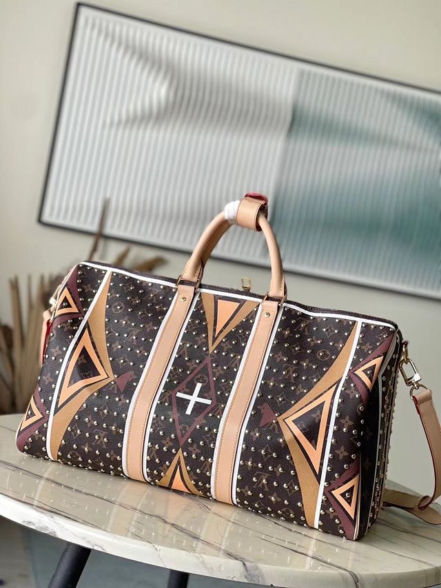 Louis vuitton original monogram canvas keepall 50 M11577 