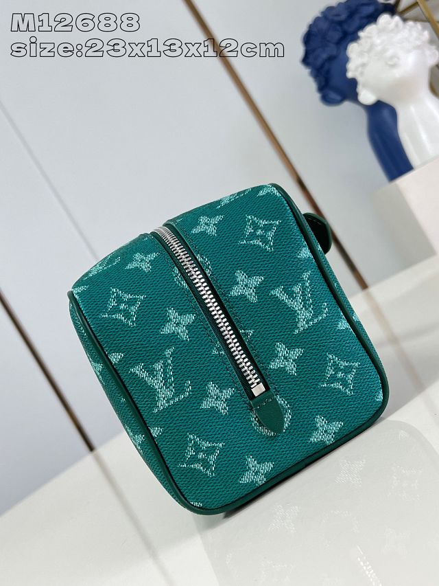 Louis vuitton original monogram canvas locker dopp kit M12688 green