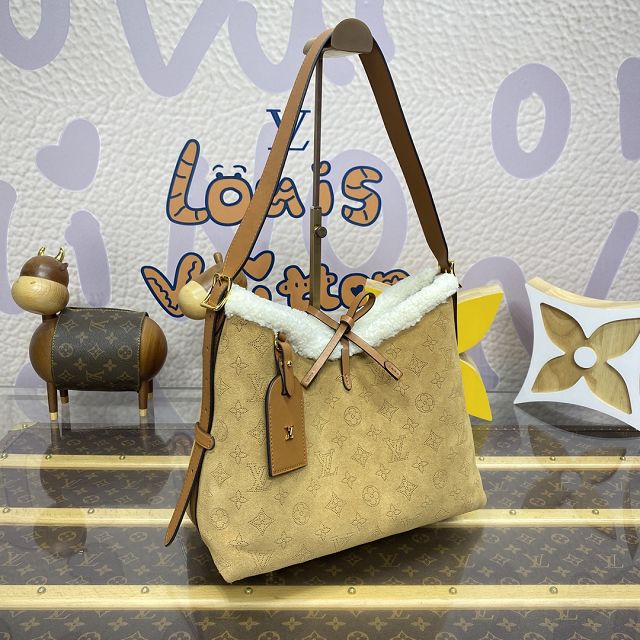 Louis vuitton original suede carryAll pm M11843 apricot