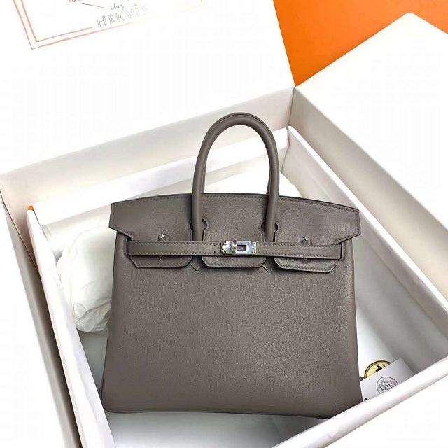 Hermes original swift leather birkin 30 bag H30-5 grey etain