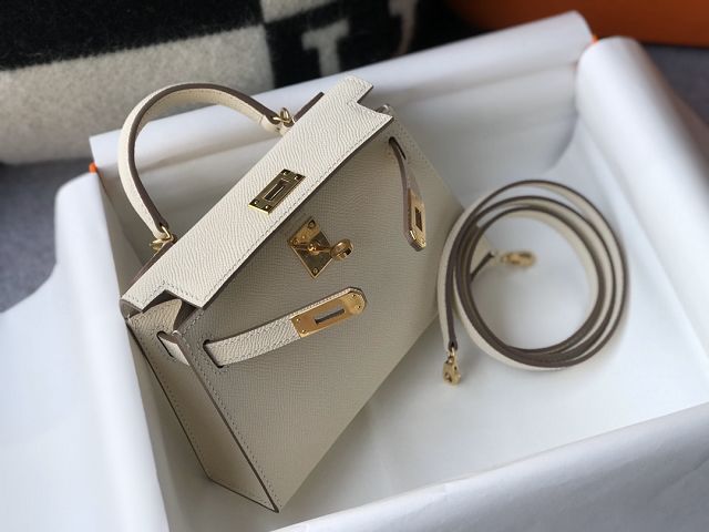 Hermes original epsom leather mini kelly 19 bag K0019 parthemin