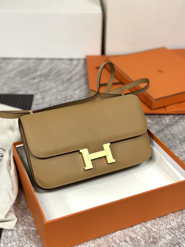 Hermes original epsom leather constance elan bag C024 latte