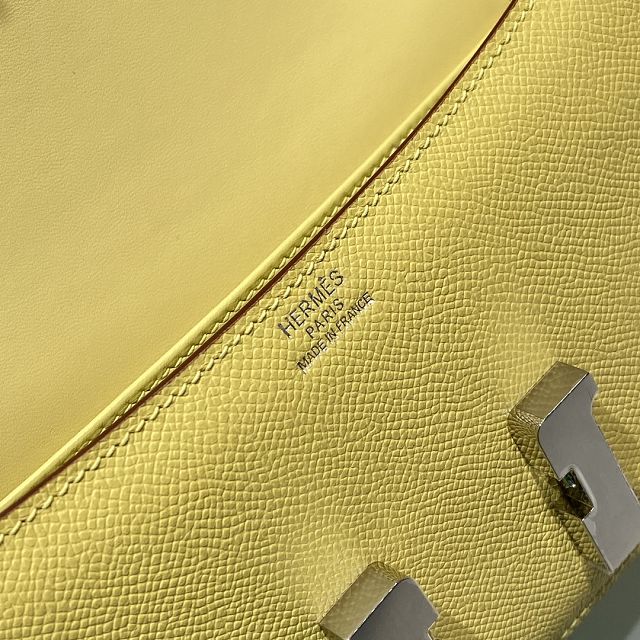 Hermes original epsom leather constance elan bag C024 lemon yellow