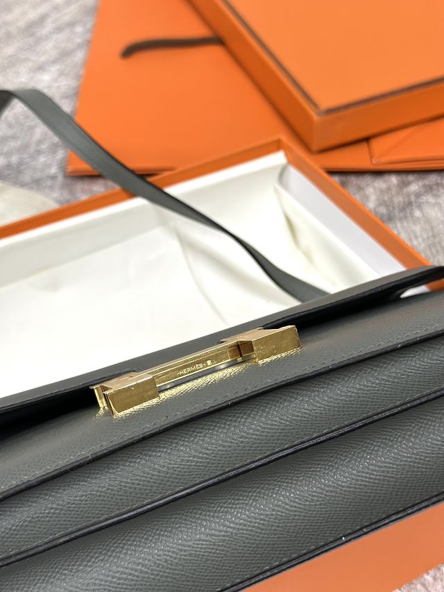 Hermes original epsom leather constance elan bag C024 vert amande 