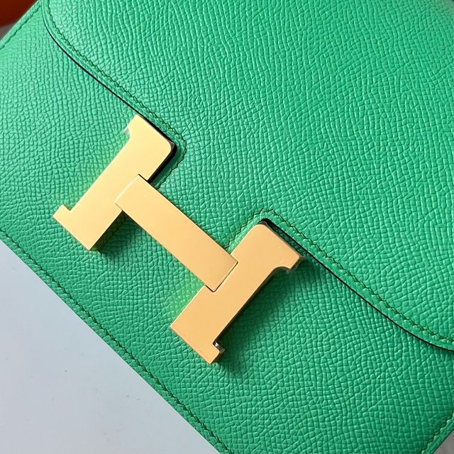 Hermes original epsom leather constance bag C23 vert comics