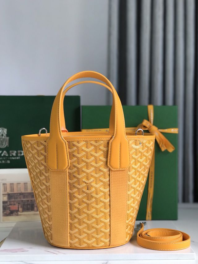 Goyard original canvas belharra small tote bag GY0115 yellow