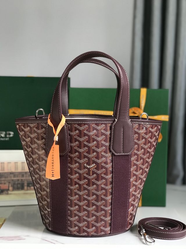 Goyard original canvas belharra small tote bag GY0115-2 burgundy