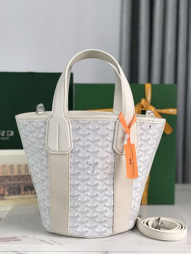 Goyard original canvas belharra small tote bag GY0115-2 white