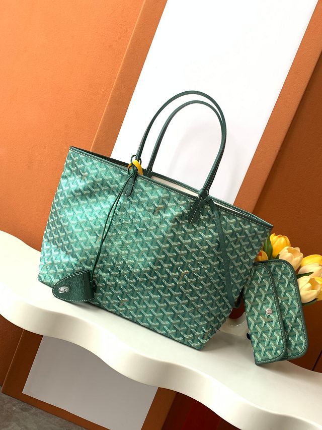 Goyard original canvas saint louis PM bag GY0082 pearly green