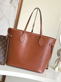 Louis vuitton original epi leather neverfull mm M12746 brown