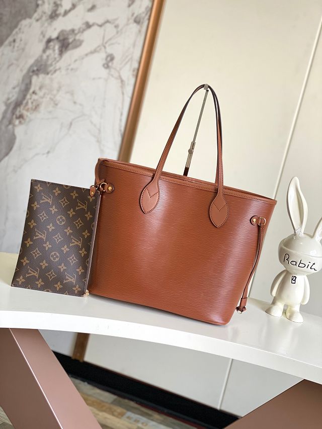 Louis vuitton original epi leather neverfull mm M12746 brown