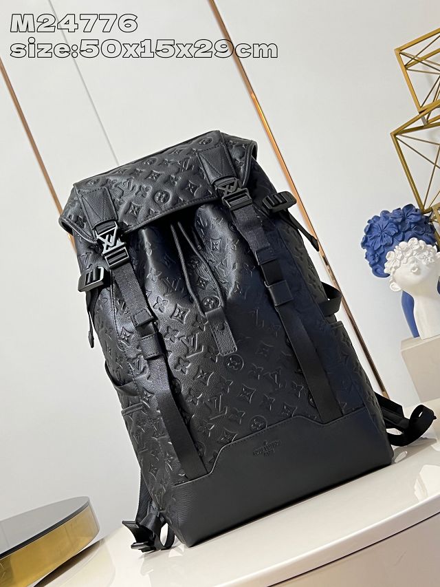 Louis vuitton original monogram calfskin getaway backpack M24776 black