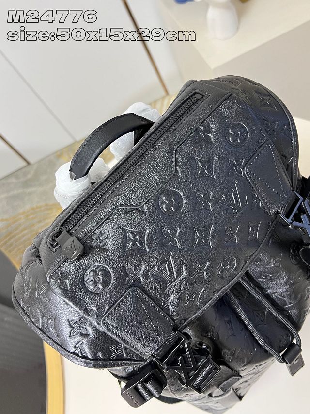 Louis vuitton original monogram calfskin getaway backpack M24776 black