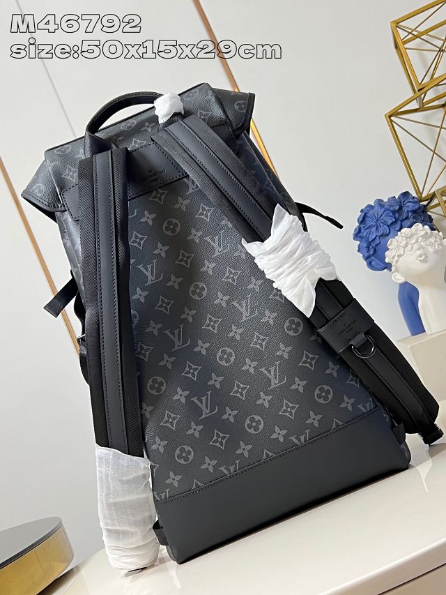 Louis vuitton original monogram eclipse getaway backpack M46792 black