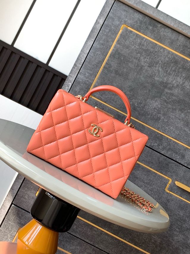 CC original lambskin small box bag AS5167 orange