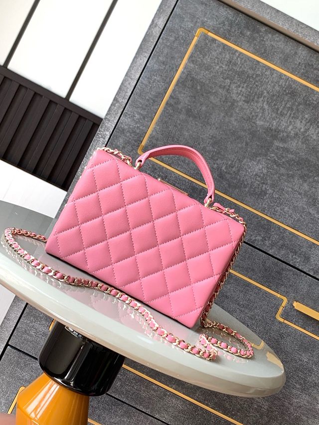 CC original lambskin small box bag AS5167 pink