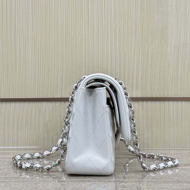 CC original Italy GR lambskin medium flap bag A01112 white