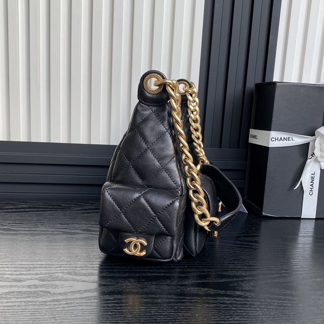 CC original lambskin large hobo bag AS5339 black