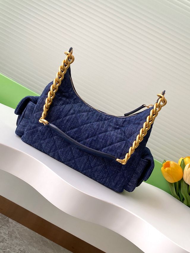 CC original denim large hobo bag AS5339 dark blue