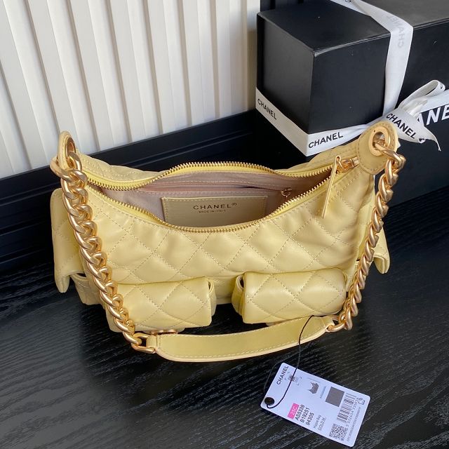 CC original lambskin large hobo bag AS5339 yellow