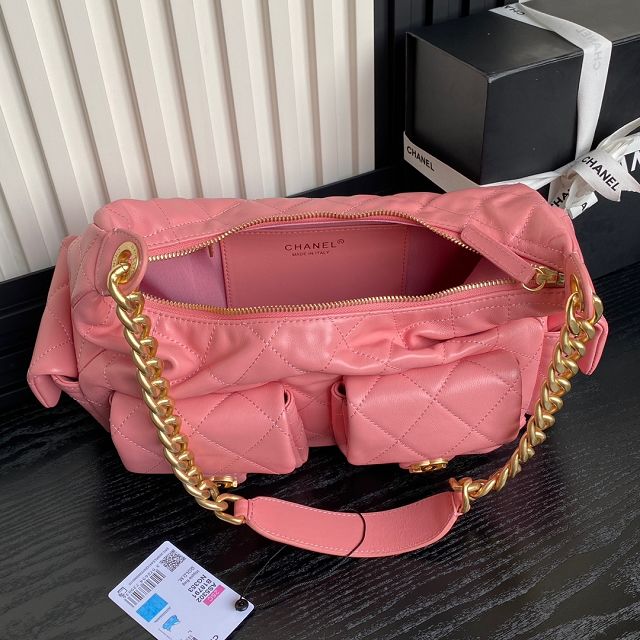 CC original lambskin maxi hobo bag AS5302 pink