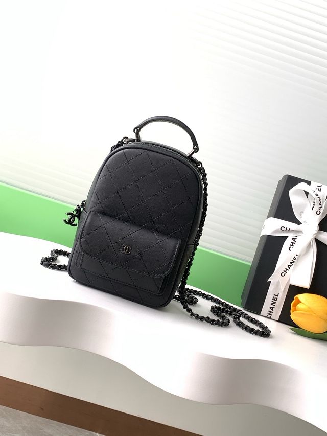 CC original calfskin mini backpack AP3753 allblack