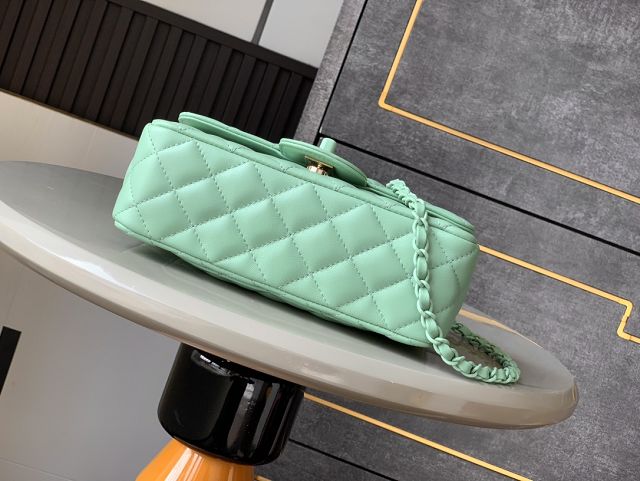 CC original lambskin mini top handle flap bag AS5243 green