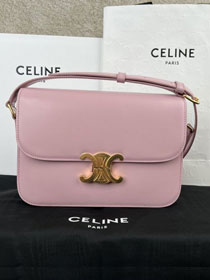 Celine original calfskin medium triomphe bag 187363 light pink