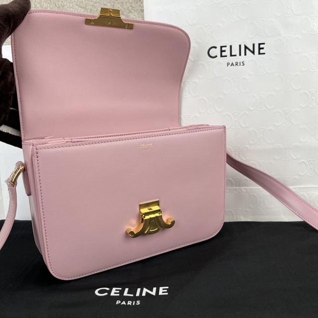 Celine original calfskin medium triomphe bag 187363 light pink