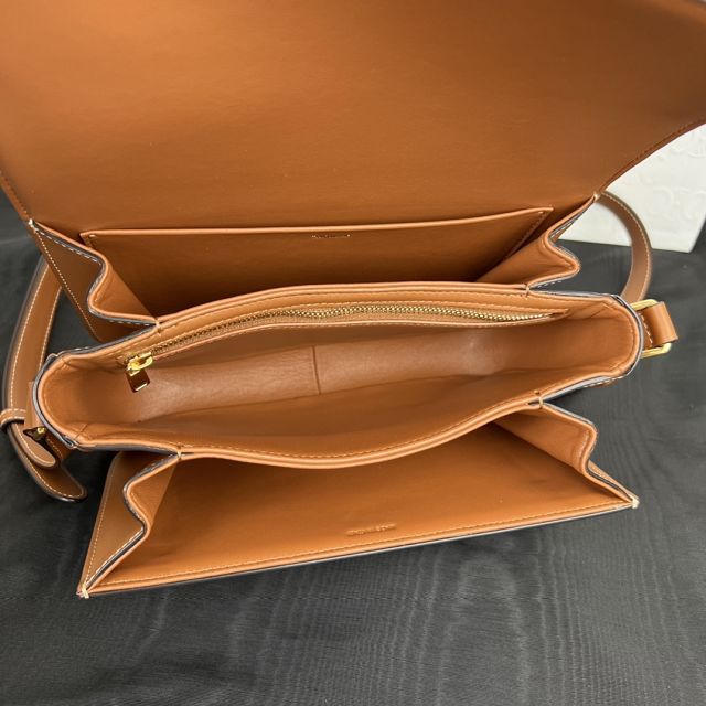 Celine original calfskin medium triomphe bag 187363 tan