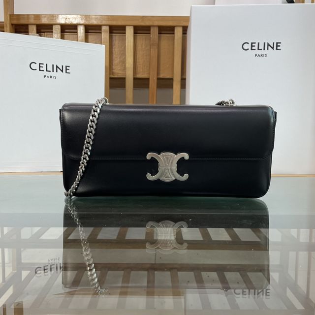 Celine original calfskin east west triomphe bag 197413 black