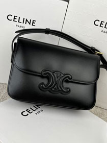 Celine original calfskin medium triomphe bag 199223 black