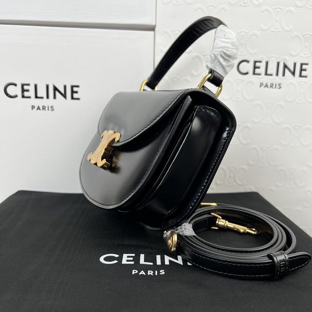 Celine original calfskin mini besace bag 10L063 black