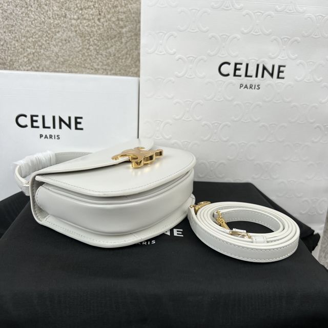 Celine original calfskin mini besace bag 10L063 white