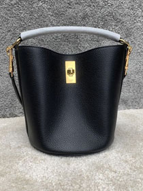 Celine original calfskin mini bucket 16 bag 197573 black