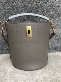 Celine original calfskin mini bucket 16 bag 197573 grey