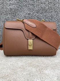 Celine original calfskin small soft 16 bag 196853 tan