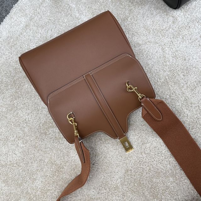 Celine original calfskin small soft 16 bag 196853 tan