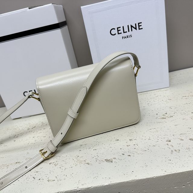 Celine original calfskin small triomphe bag 188423 light grey