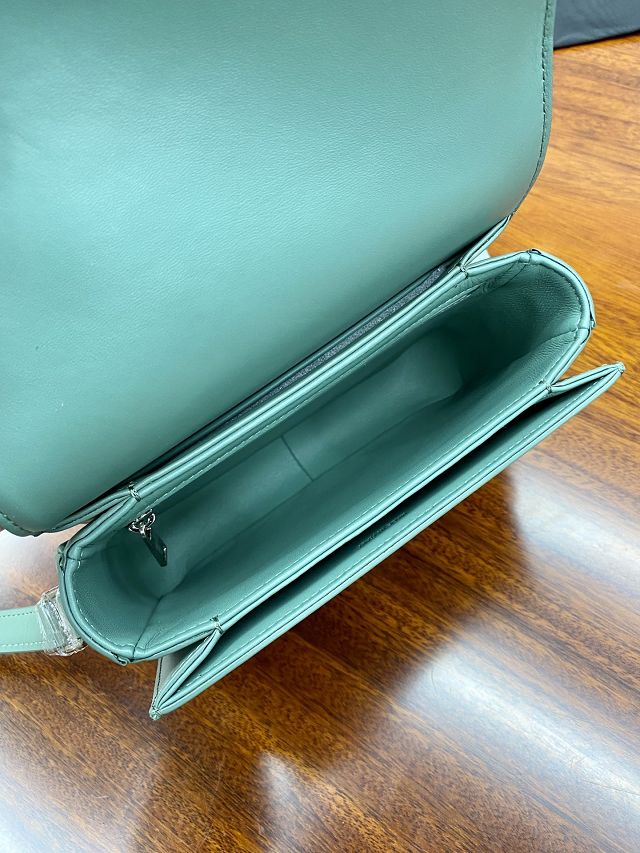 Celine original calfskin small triomphe bag 188423 cyan