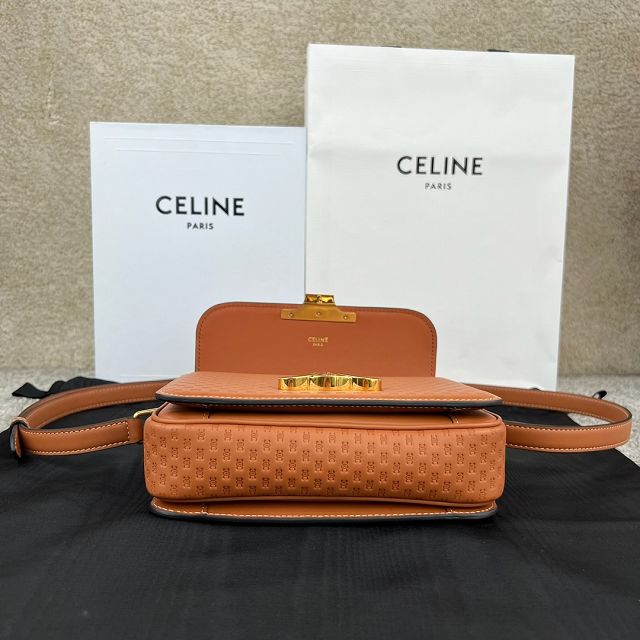 Celine original calfskin small triomphe bag 188423 tan