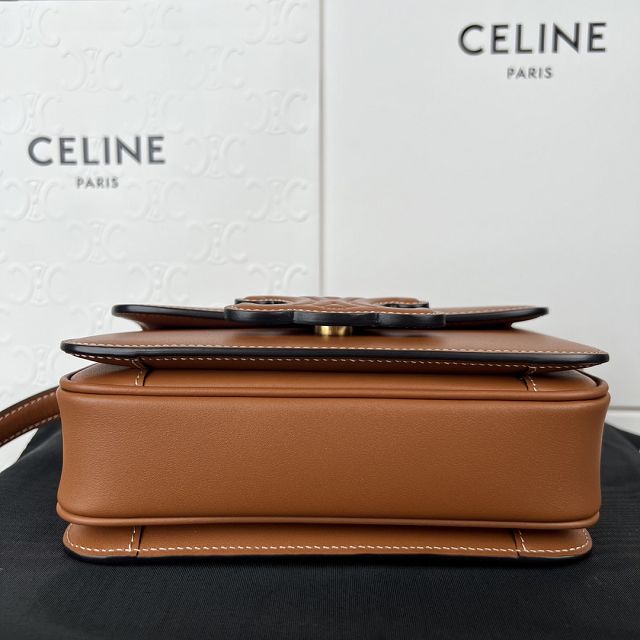 Celine original calfskin small triomphe bag 199223 tan