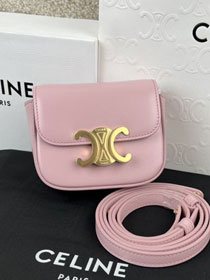 Celine original calfskin triomphe mini bag 101513 light pink