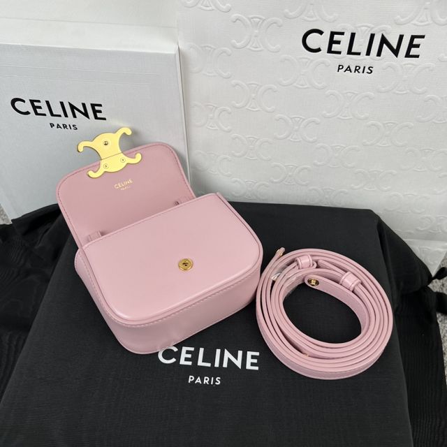 Celine original calfskin triomphe mini bag 101513 light pink