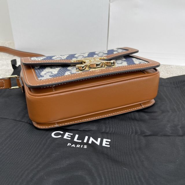 Celine original canvas small triomphe bag 188423 blue