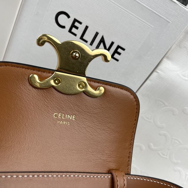 Celine original canvas triomphe mini bag 101513 tan